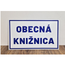 Tabuľa Al-PVC - Obecná knižnica