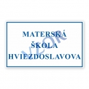 Tabuľa Al-PVC - Materská škola