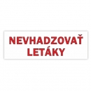 Nálepka - NEVHADZOVAŤ LETÁKY