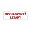 Nálepka - NEVHADZOVAŤ LETÁKY