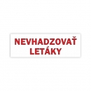 Nálepka - NEVHADZOVAŤ LETÁKY