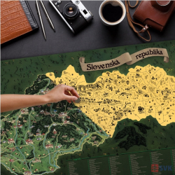 Stieracia mapa Slovenska DELUXE - XL