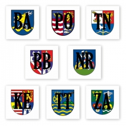 Krajský erb Al-PVC - 30x30cm