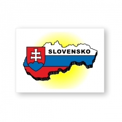 Nálepka Slovensko - 5x7cm-10ks