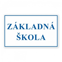 Tabuľa Al-PVC - Základná škola