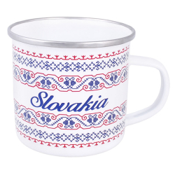 Smaltovaný hrnček Slovenský motív 300ml