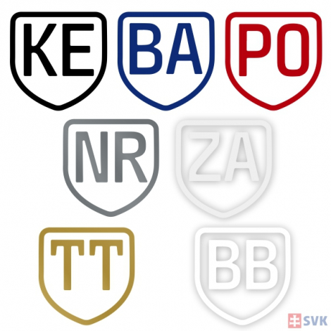 Nálepka - okres