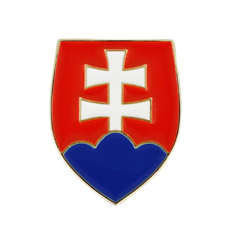 Kovový samolepiaci odznak Slovensko 25mm