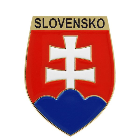 Kovový samolepiaci odznak Slovensko 40mm