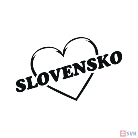 Nálepka - srdce - Slovensko