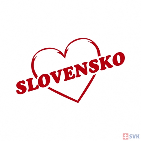 Nálepka - srdce - Slovensko