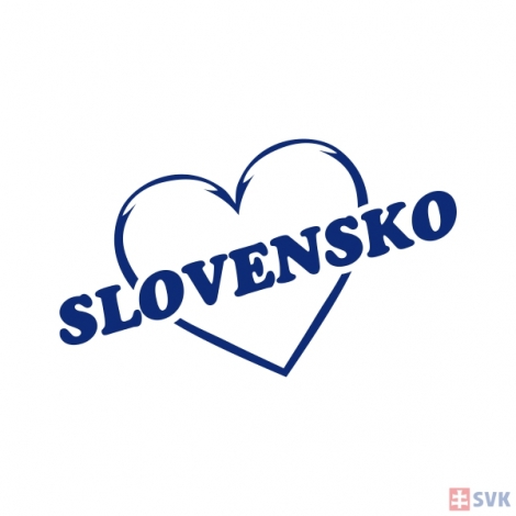 Nálepka - srdce - Slovensko